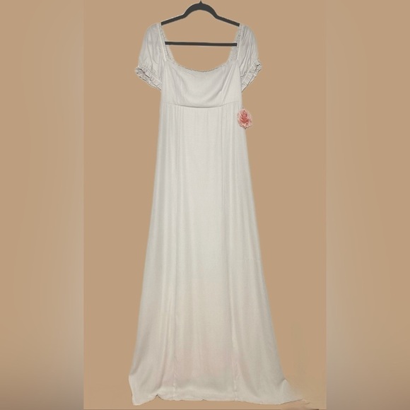 NWT Show Me Your MuMu Brittany Maxi Dress Show Me the Ring Crisp in Dove Grey, S - Picture 6 of 15